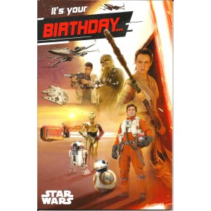 Поздравительная открытка Star Wars TFA Heroes